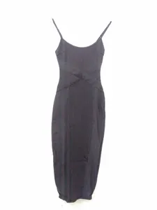 Missguided Women's Ladies Dress Black Size UK 8 Bodycon Midi Evening Bandage