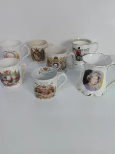 Royal Commemorative Mugs Coronation Kings Queens Pope Queen Mother Princes