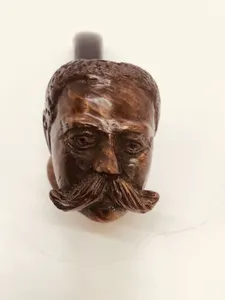 Boer War Period Briar Pipe Depicting Lord Kitchener cir1900 Marked Genuine Briar