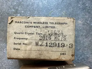 Marconi Wireless Telegraph Company Ltd crystal 2663A 2016 KC/S