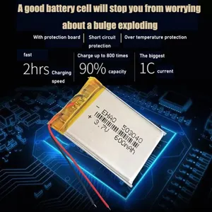 4x3.7V 600mAh Polymer Li-ion Rechargeable Battery Cell Li-Po GPS Sat Nav Dashcam