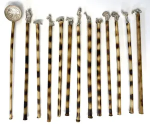 Set Of 13 South African Silver Topped Animal Porcupine Quills Patrick Mavros?