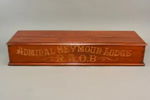 Unusual antique Royal Antediluvian order of Buffaloes money or ballot box ET