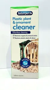 5 x 100ml - Interpet Plastic Plant and Ornament Cleaner - Bulk Buy Joblot