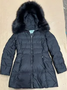 prada fox black fur trim coat Size 42 Worn Twice Cost £1600