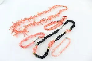 Coral Jewellery Vintage Necklaces Bracelets Branch Polished Gemstone x 5