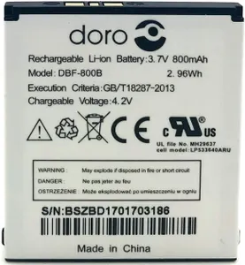 Genuine Doro DBF-800B Battery For PhoneEasy 1362 410 2414 606 610 621 622 520X