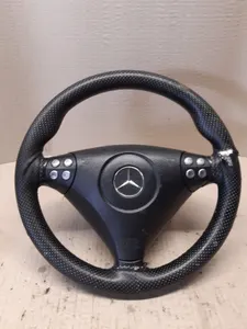 2006 MERCEDES C CLASS W203 COMPLETE BLACK LEATHER STEERING WHEEL A1714600103