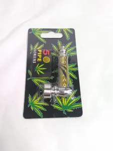 NEW Metal Tobacco Smoking Pipe + 5 Screens Pocket Size UK Stock