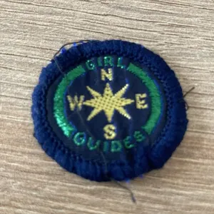 Vintage Girl Guide Map Reader (Compass)  Cloth Badge (2905)