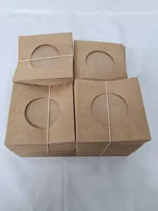 250x Vinyl CD Record Style Brown Manila Kraft Cardboard Wallet/Window Sleeve NEW