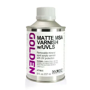 GOLDEN ACRYLIC : MSA Varnish Matte : 118ml/ 4 o z