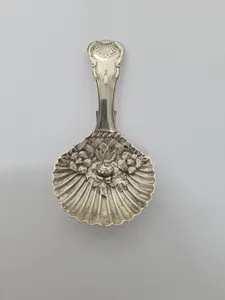 VIctorian Silver Caddy Spoon Yapp & Woodward BIrmingham 1846 HLZX
