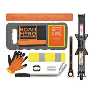 Road hero car wheel changing kit: 2-tonne jack, breakdown kit