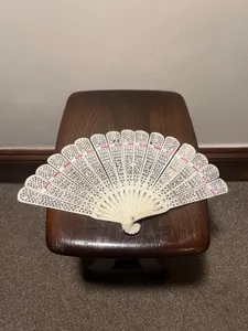 Antique Pierced Bone Fan