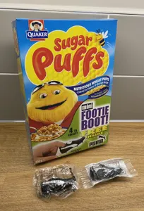 Vintage Mini Puma Football Footie Boots Sugar Puffs Cereal Box / Pack. 2005 Rare