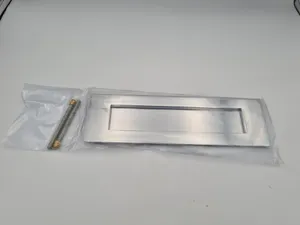 Victorian LETTER PLATE BOX Door Letterbox Sprung Flap Chrome Finish