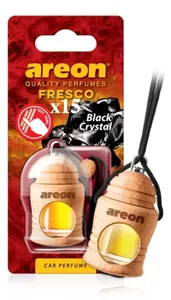 15 Packs - Areon Fresco Black Crystal Car Aroma Hanging Perfume Air Freshener