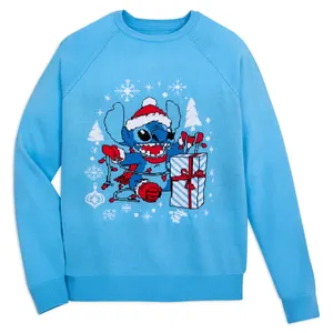 Stitch Festive Jumper For Adults, Lilo & Stitch- Large