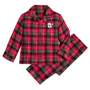 Mickey Mouse Festive Plaid Pyjamas For Kids - 7-8 Years