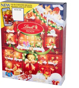 Lindt Teddy Milk Chocolate Advent Calendar 2025 - 250g Festive Gift