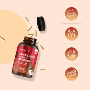 WeightWorld Apple Cider Vinegar Complex 180 Vegan Capsules Turmeric Ginger NEW