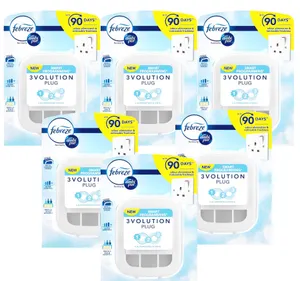 6x Ambi Pur 3Volution Fresh Linen Electric Plug In Air Freshener Refills 90 Days