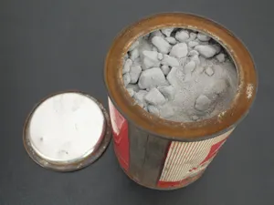 VINTAGE BOC ALDA WELDING FLUX CAST IRON 1 LB TIN With Contents Used