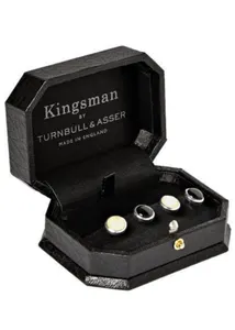 kingsman by turnbull & asser 4 cufflinks silver And Mother pearl