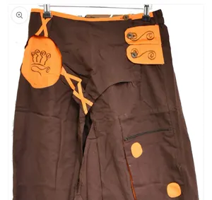 Ganesha Handicrafts L/XL Boho Hippie Harem Trousers Embroidered Pre-Owned