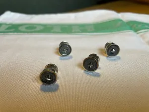 4 x Turnbull & Asser Grey Mother of Pearl and Sterling Silver Dress Shirt Studs