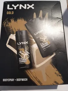 NEW Lynx Gold 2pc Bodyspray + Bodywash Set For Men Gift