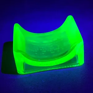 Used Rare Lillicraps Hone Vintage Razor Blade Sharpener Green Uranium Glass