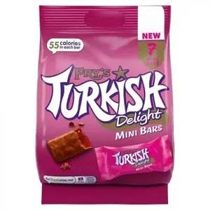 Fry's Turkish Delight Mini Chocolate Bars 105g x 3 Pack New