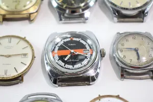 10x Vintage Mechanical Watch Heads Seiko Timex Etc SPARES/REPAIRS