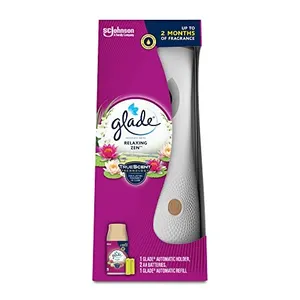 2x Glade Automatic Spray Holder & Refill New Relaxing Zen Scent