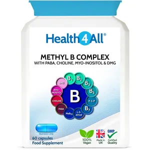 6x Health4All Methyl B Complex Capsules w/Methylfolate P5P STRESS ENERGY New