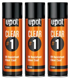 NEW 3x Upol CLEAR#1 High Gloss Clear Coat 450ml Aerosol Lacquer Spray