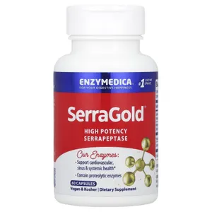 Enzymedica SerraGold High Potency Serrapeptase 60 Caps New Expiry 2026