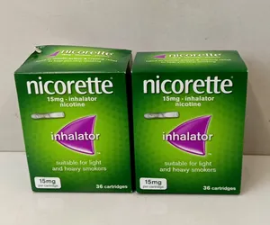 BNIB Nicorette 15mg Inhalator 72 Cartridges 2x36 Packs Expiry 10/2026