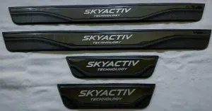NEW 4x MAZDA CX-5 MK1 CX-30 SKYACTIV Silver Door Sill Scuff Plates MZD092B