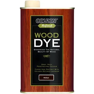 Colron Wood Dye 250ml Walnut Spirit-Based for Staining Interior Wood Finish