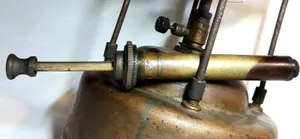 Vintage Early Tilley X246 'Pork Pie' Lamp Lantern Enamel Top Pyrex 171 Glass