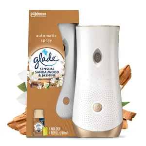 2x NEW Glade Automatic Air Freshener HolderRefill Starter Kit Sandalwood Jasmine