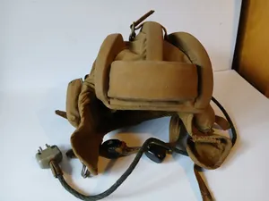 Soviet Russian WW2 Tankers Helmet Polish Origin  Protective Headgear Used