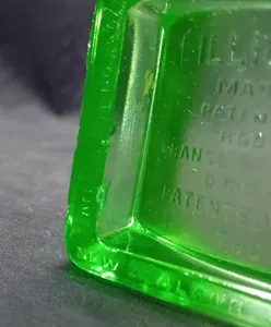 Vintage Uranium Glass Lillicrap's Hone Razor Blade Sharpener 1930s