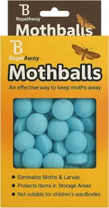 Pack of 50 Natural Moth Balls, Old Fashioned Clothes Protector NEW