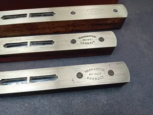 6 x Vintage Rabone/Hockley Abbey Brass & Wooden Spirit Levels Job Lot