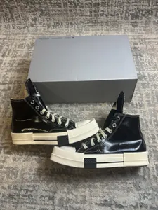Converse Rick Owens DRKSHDW DRKSTAR Chuck 70 Hi Black Leather UK 5 New A01291C