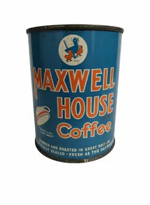 Vintage Maxwell House Coffee Tin Unopened Half Pound - Prop & Display